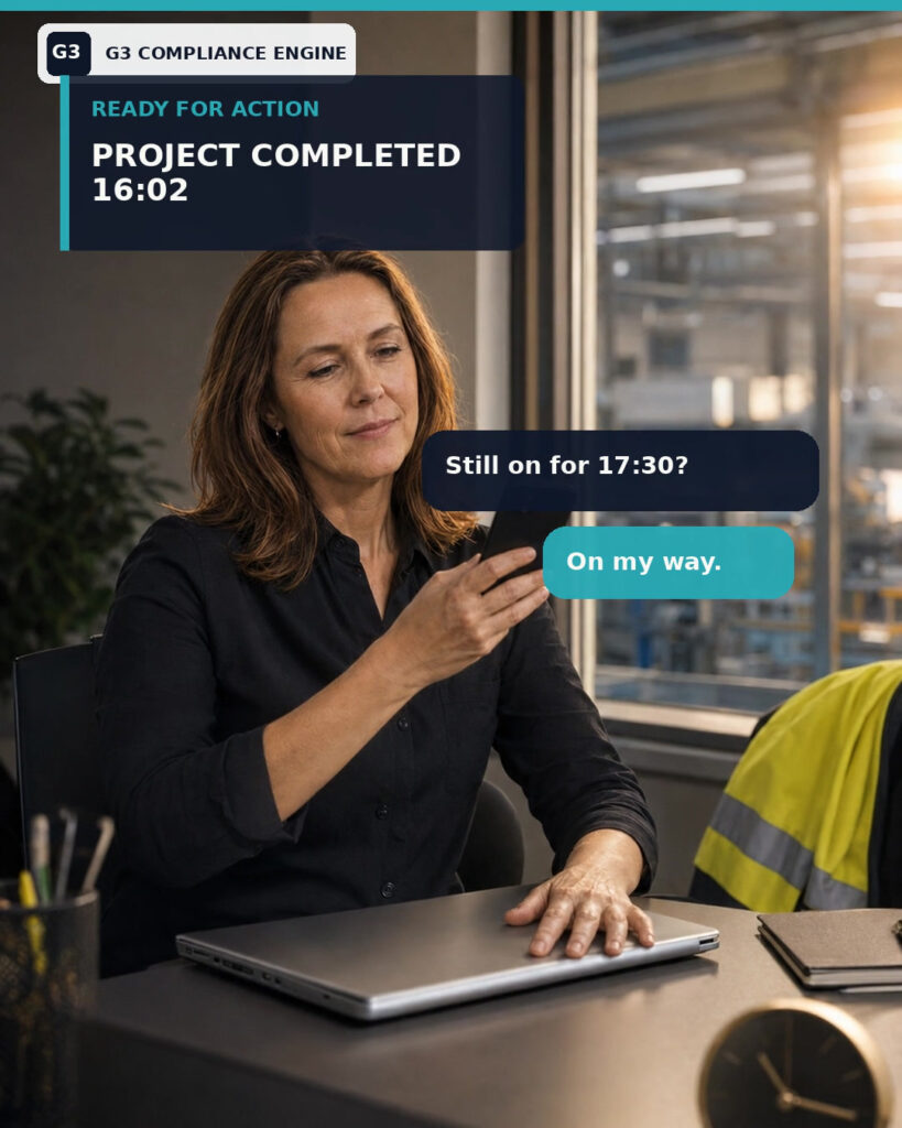Sikkerhedsspecialist med afsluttet projekt efter dokumentanalyse i G3 Compliance Engine.